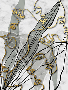 Фотообои девушка Wall street GOLD SET Gold Set 8