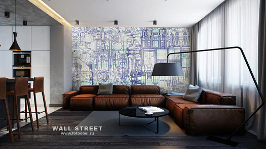 Фотообои в интерьере артикул Induction 6, ИНДУКЦИЯ / INDUCTION, Wall street